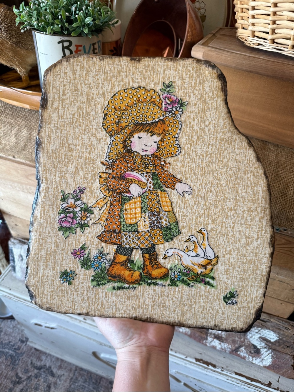 1970s Holly Hobbie Wall Art Piece